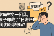 家庭财务一团乱,妻子却藏了“秘密账户”,我该原谅她吗?-财略网
